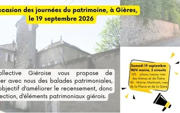 Balades patrimoine à Gières : repérer et recenser les objets patrimoniaux